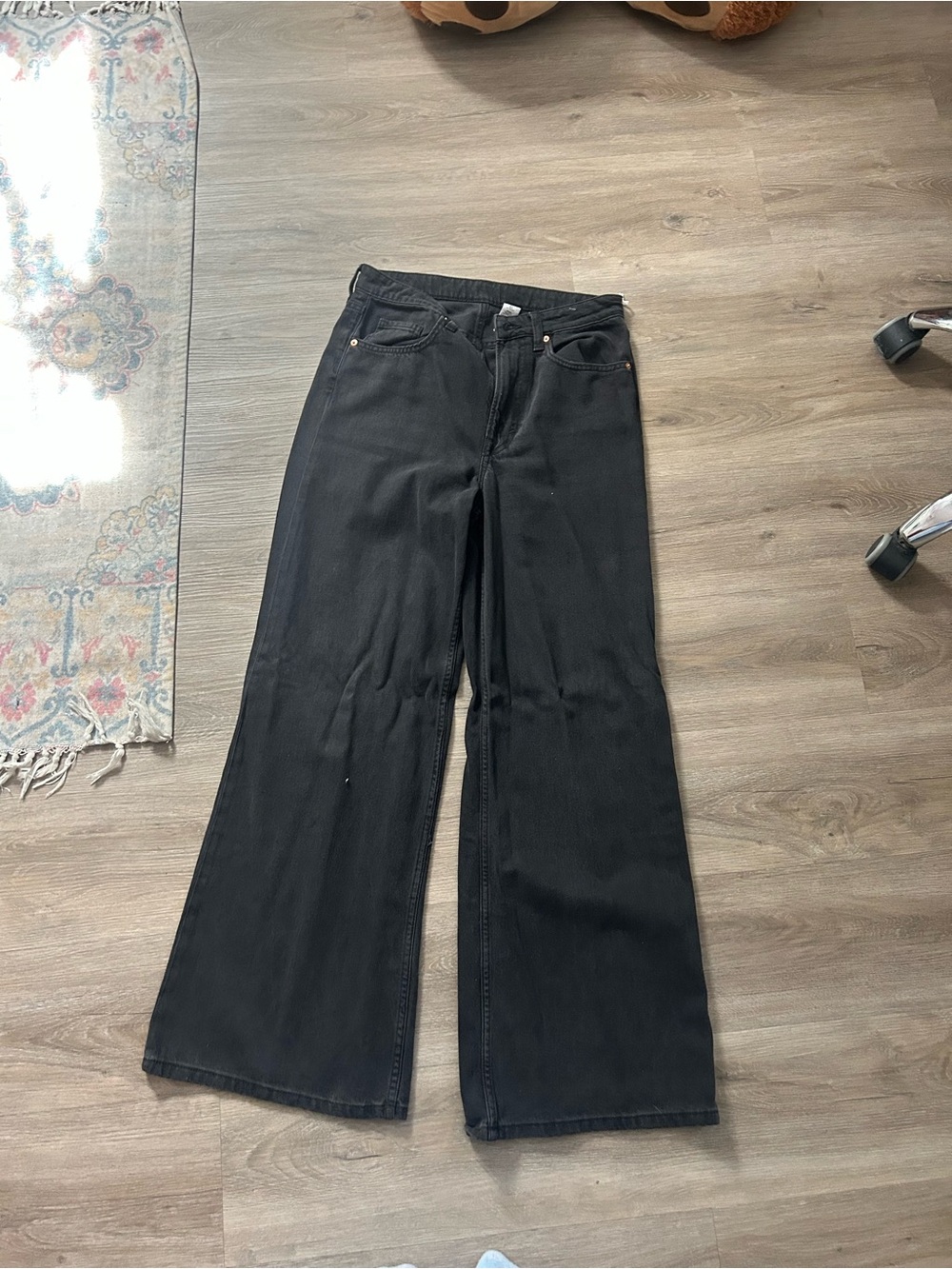 Women’s Black Wide-Leg Jeans - Classic Black